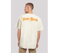 T-Shirt F4NT4STIC "New York Orange OVERSIZE TEE", Damen, Gr. XS, beige (sand), Obermaterial: 100% Baumwolle, oversize, Rundhals, ohne Bündchen, Shirts T-Shirt, Print (26367506-XS) sand