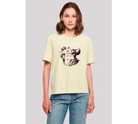 T-Shirt F4NT4STIC "Niedliches Goth Skelett Herz Seifenblasen", Damen, Gr. M, gelb (softgelb), Obermaterial: 100% Baumwolle, oversize, Rundhals, ohne Bündchen, Shirts T-Shirt, Premium Qualität (9305995