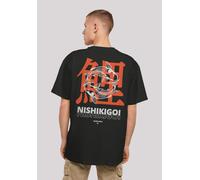 T-Shirt F4NT4STIC "Nishikigoi Koi Japan Grafik", Damen, Gr. S, schwarz, Obermaterial: 100% Baumwolle, oversize, Rundhals, ohne Bündchen, Shirts T-Shirt, Print (41195104-S) schwarz