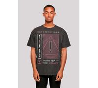 T-Shirt F4NT4STIC "Panic At The Disco Turn Up The Crazy", Damen, Gr. M, schwarz, Obermaterial: 100% Baumwolle, oversize, Rundhals, ohne Bündchen, Shirts T-Shirt, Premium Qualität (46819714-M) schwarz