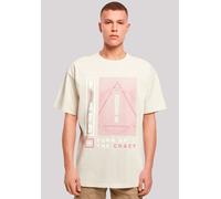 T-Shirt F4NT4STIC "Panic At The Disco Turn Up The Crazy", Damen, Gr. S, beige (sand), Obermaterial: 100% Baumwolle, oversize, Rundhals, ohne Bündchen, Shirts T-Shirt, Premium Qualität (63992652-S) san