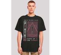 T-Shirt F4NT4STIC "Panic At The Disco Turn Up The Crazy", Damen, Gr. S, schwarz, Obermaterial: 100% Baumwolle, oversize, Rundhals, ohne Bündchen, Shirts T-Shirt, Premium Qualität (20073334-S) schwarz