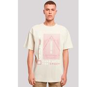 T-Shirt F4NT4STIC "Panic At The Disco Turn Up The Crazy", Damen, Gr. XL, beige (sand), Obermaterial: 100% Baumwolle, oversize, Rundhals, ohne Bündchen, Shirts T-Shirt, Premium Qualität (63992652-XL) s