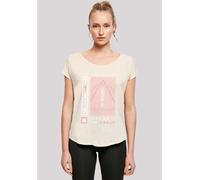 T-Shirt F4NT4STIC "Panic At The Disco Turn Up The Crazy", Damen, Gr. XL, weiß (sandweiß), Obermaterial: 100% Baumwolle, regular fit, Rundhals, ohne Bündchen, Shirts, Premium Qualität (68848855-XL) san