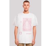 T-Shirt F4NT4STIC "Panic At The Disco Turn Up The Crazy", Damen, Gr. XS, weiß, Obermaterial: 100% Baumwolle, oversize, Rundhals, ohne Bündchen, Shirts T-Shirt, Premium Qualität (67147147-XS) weiß