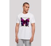 T-Shirt F4NT4STIC "Pink Schmetterling TEE UNISEX", Damen, Gr. 3XL, weiß, Obermaterial: 100% Baumwolle, regular fit, Rundhals, ohne Bündchen, Shirts T-Shirt, Print (56227812-XXXL) weiß