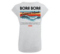T-Shirt F4NT4STIC "PLUS SIZE Bora Bora Leewards Island", Damen, Gr. 4XL, grau (erdgrau), Obermaterial: 100% Baumwolle, regular fit, Rundhals, ohne Bündchen, Shirts T-Shirt, Print (68196002-4XL) erdgra