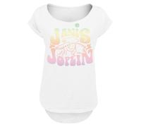 T-Shirt F4NT4STIC "PLUS SIZE Janis Joplin Pastel Logo", Damen, Gr. 4XL, weiß, Obermaterial: 100% Baumwolle, regular fit, Rundhals, ohne Bündchen, Shirts T-Shirt, Print (44967333-4XL) weiß