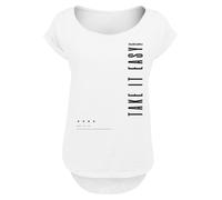 T-Shirt F4NT4STIC "PLUS SIZE T-SHIRT Take It Easy", Damen, Gr. 5XL, weiß, Obermaterial: 100% Baumwolle, regular fit, Rundhals, ohne Bündchen, Shirts T-Shirt, Print (58947022-5XL) weiß