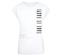 T-Shirt F4NT4STIC "PLUS SIZE Take It Easy", Damen, Gr. XL, weiß, Obermaterial: 100% Baumwolle, regular fit, Rundhals, ohne Bündchen, Shirts T-Shirt, Print (77792445-XL) weiß