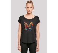 T-Shirt F4NT4STIC "Schmetterling Blumen", Damen, Gr. XL, schwarz, Obermaterial: 100% Baumwolle, regular fit, Rundhals, ohne Bündchen, Shirts T-Shirt, Print (45812104-XL) schwarz