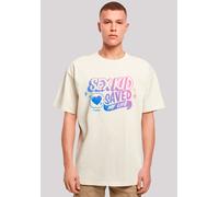 T-Shirt F4NT4STIC "Sex Education Sex Kid Blend", Damen, Gr. 3XL, beige (sand), Obermaterial: 100% Baumwolle, oversize, Rundhals, ohne Bündchen, Shirts T-Shirt, Premium Qualität (19040707-XXXL) sand