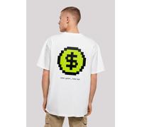 T-Shirt F4NT4STIC "SIlvester Party Happy People Only", Damen, Gr. XS, weiß, Obermaterial: 100% Baumwolle, oversize, Rundhals, ohne Bündchen, Shirts T-Shirt, Print (69463408-XS) weiß