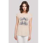 T-Shirt F4NT4STIC "Skelett Paar Valentinstag", Damen, Gr. L, weiß (sandweiß), Obermaterial: 100% Baumwolle, regular fit, Rundhals, ohne Bündchen, Shirts T-Shirt, Premium Qualität (78530725-L) sandweiß