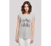 T-Shirt F4NT4STIC "Skelett Paar Valentinstag", Damen, Gr. S, grau (erdgrau), Obermaterial: 100% Baumwolle, regular fit, Rundhals, ohne Bündchen, Shirts T-Shirt, Premium Qualität (39010203-S) erdgrau