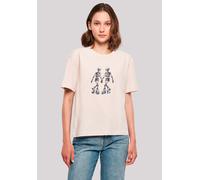 T-Shirt F4NT4STIC "Skelettpaar Eislaufen Valentinstagsgeschenk", Damen, Gr. 5XL, pink, Obermaterial: 100% Baumwolle, oversize, Rundhals, ohne Bündchen, Shirts T-Shirt, Premium Qualität (11253911-5XL)