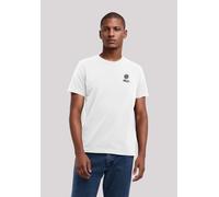 T-Shirt F4NT4STIC "Smiley Icon Split Wordmark dark Bestickt", Damen, Gr. M, weiß, Obermaterial: 100% Baumwolle, regular fit, Rundhals, ohne Bündchen, Shirts T-Shirt, Premium Qualität (64942710-M) weiß