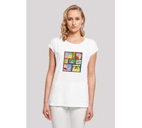 T-Shirt F4NT4STIC "'Spongebob Schwammkopf Collage'", Damen, Gr. M, weiß, Obermaterial: 100% Baumwolle, regular fit, Rundhals, ohne Bündchen, Shirts T-Shirt, Print (75876814-M) weiß