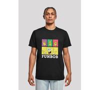 T-Shirt F4NT4STIC "Spongebob Schwammkopf FUNBOB", Damen, Gr. 3XL, schwarz, Obermaterial: 100% Baumwolle, regular fit, Rundhals, ohne Bündchen, Shirts T-Shirt, Herren,Premium Merch,Regular-Fit,Basic,Be