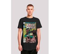 T-Shirt F4NT4STIC "Star Wars Boba Fett Comic", Herren, Gr. M, schwarz, Obermaterial: 100% Baumwolle, regular fit, Rundhals, ohne Bündchen, Shirts T-Shirt, Print (50048905-M) schwarz