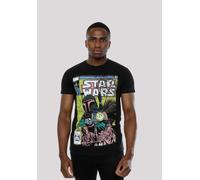 T-Shirt F4NT4STIC "Star Wars Boba Fett Comic", Herren, Gr. XL, schwarz, Obermaterial: 100% Baumwolle, regular fit, Rundhals, ohne Bündchen, Shirts T-Shirt, Print (20072418-XL) schwarz