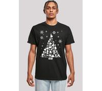 T-Shirt F4NT4STIC "Star Wars Christmas Weihnachtsbaum", Damen, Gr. L, schwarz, Obermaterial: 100% Baumwolle, regular fit, Rundhals, ohne Bündchen, Shirts T-Shirt, Print (43533838-L) schwarz