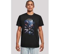T-Shirt F4NT4STIC "Star Wars Galaxy Space Fight Classic", Damen, Gr. XS, schwarz, Obermaterial: 100% Baumwolle, regular fit, Rundhals, ohne Bündchen, Shirts T-Shirt, Print (43375126-XS) schwarz