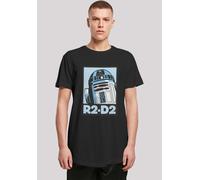 T-Shirt F4NT4STIC "Star Wars R2-D2 Poster", Damen, Gr. L, schwarz, Obermaterial: 100% Baumwolle, regular fit, Rundhals, ohne Bündchen, Shirts T-Shirt, Herren,Premium Merch,Lang,Longshirt,Bedruckt (833