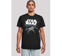 T-Shirt F4NT4STIC "Star Wars The Last Jedi X Wing", Damen, Gr. XXL, schwarz, Obermaterial: 100% Baumwolle, regular fit, Rundhals, ohne Bündchen, Shirts T-Shirt, Herren,Premium Merch,Regular-Fit,Basic,
