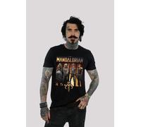 T-Shirt F4NT4STIC "Star Wars The Mandalorian Character Line Up", Damen, Gr. XXL, schwarz, Obermaterial: 100% Baumwolle, regular fit, Rundhals, ohne Bündchen, Shirts T-Shirt, Print (35983915-XXL) schwa