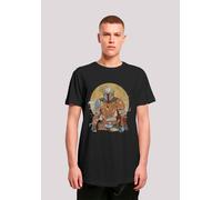 T-Shirt F4NT4STIC "Star Wars The Mandalorian Distressed Warrior", Herren, Gr. S, schwarz, Obermaterial: 100% Baumwolle, regular fit, Rundhals, ohne Bündchen, Shirts T-Shirt, Print (53656132-S) schwarz