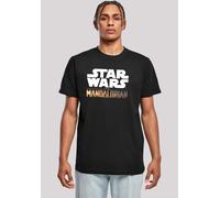 T-Shirt F4NT4STIC "Star Wars The Mandalorian Logo", Damen, Gr. XL, schwarz, Obermaterial: 100% Baumwolle, regular fit, Rundhals, ohne Bündchen, Shirts T-Shirt, Herren,Premium Merch,Regular-Fit,Basic,B