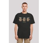 T-Shirt F4NT4STIC "Star Wars The Mandalorian The Child Poses", Damen, Gr. XXL, schwarz, Obermaterial: 100% Baumwolle, oversize, Rundhals, ohne Bündchen, Shirts T-Shirt, Print (49709445-XXL) schwarz