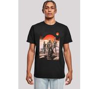 T-Shirt F4NT4STIC "Star Wars The Mandalorian Warriors", Damen, Gr. XXL, schwarz, Obermaterial: 100% Baumwolle, regular fit, Rundhals, ohne Bündchen, Shirts T-Shirt, Herren,Premium Merch,Regular-Fit,Ba