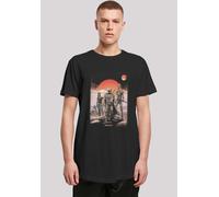 T-Shirt F4NT4STIC "Star Wars The Mandalorian Warriors", Herren, Gr. 5XL, schwarz, Obermaterial: 100% Baumwolle, regular fit, Rundhals, ohne Bündchen, Shirts T-Shirt, Herren,Premium Merch,Lang,Longshir