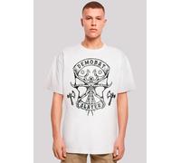 T-Shirt F4NT4STIC "Stranger Things Demobat Slayer", Damen, Gr. 4XL, weiß, Obermaterial: 100% Baumwolle, oversize, Rundhals, ohne Bündchen, Shirts T-Shirt, Premium Qualität (82103835-4XL) weiß