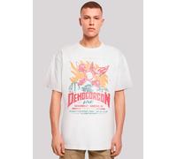 T-Shirt F4NT4STIC "Stranger Things Demogorgon Poster", Damen, Gr. S, weiß, Obermaterial: 100% Baumwolle, oversize, Rundhals, ohne Bündchen, Shirts T-Shirt, Premium Qualität (81457802-S) weiß