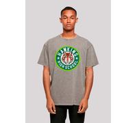 T-Shirt F4NT4STIC "Stranger Things Hawkins Tiger Circle", Damen, Gr. L, grau (asphalt), Obermaterial: 100% Baumwolle, oversize, Rundhals, ohne Bündchen, Shirts T-Shirt, Premium Qualität (81923821-L) a