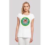 T-Shirt F4NT4STIC "Stranger Things Hawkins Tiger Circle", Damen, Gr. XS, weiß, Obermaterial: 100% Baumwolle, regular fit, Rundhals, ohne Bündchen, Shirts T-Shirt, Premium Qualität (53644256-XS) weiß