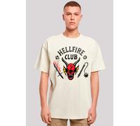 T-Shirt F4NT4STIC "Stranger Things Hellfire Club", Damen, Gr. M, beige (sand), Obermaterial: 100% Baumwolle, oversize, Rundhals, ohne Bündchen, Shirts T-Shirt, Premium Qualität (70693509-M) sand
