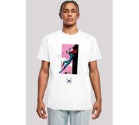 T-Shirt F4NT4STIC "T-Shirt 'Marvel Comics Black Widow Roof Jump'", Damen, Gr. M, weiß, Obermaterial: 100% Baumwolle, regular fit, Rundhals, ohne Bündchen, Shirts T-Shirt, Herren,Premium Merch,Regular-