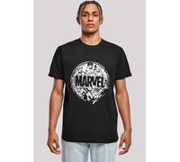 T-Shirt F4NT4STIC "T-Shirt 'Marvel Comics Logo Character Infill'", Damen, Gr. 3XL, schwarz, Obermaterial: 100% Baumwolle, regular fit, Rundhals, ohne Bündchen, Shirts T-Shirt, Herren,Premium Merch,Reg
