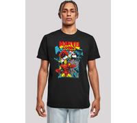 T-Shirt F4NT4STIC "T-Shirt 'Marvel Comics Trio Pose'", Damen, Gr. XS, schwarz, Obermaterial: 100% Baumwolle, regular fit, Rundhals, ohne Bündchen, Shirts T-Shirt, Herren,Premium Merch,Regular-Fit,Basi