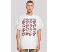 T-Shirt F4NT4STIC "The Rolling Stones Voodoo Lounge Tongues", Damen, Gr. 4XL, weiß, Obermaterial: 100% Baumwolle, oversize, Rundhals, ohne Bündchen, Shirts T-Shirt, Musik, Band, Logo (64998809-4XL) we