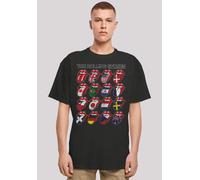 T-Shirt F4NT4STIC "The Rolling Stones Voodoo Lounge Tongues", Damen, Gr. L, schwarz, Obermaterial: 100% Baumwolle, oversize, Rundhals, ohne Bündchen, Shirts T-Shirt, Musik, Band, Logo (53707632-L) sch