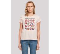 T-Shirt F4NT4STIC "The Rolling Stones Voodoo Lounge Tongues", Damen, Gr. S, pink, Obermaterial: 100% Baumwolle, oversize, Rundhals, ohne Bündchen, Shirts T-Shirt, Musik, Band, Logo (41575500-S) pink