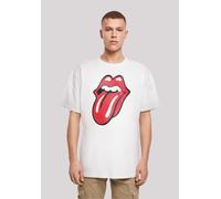 T-Shirt F4NT4STIC "The Rolling Stones Zunge", Damen, Gr. L, weiß, Obermaterial: 100% Baumwolle, oversize, Rundhals, ohne Bündchen, Shirts T-Shirt, Premium Qualität (27875015-L) weiß