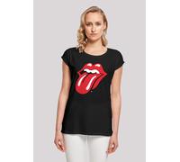 T-Shirt F4NT4STIC "The Rolling Stones Zunge", Damen, Gr. M, schwarz, Obermaterial: 100% Baumwolle, regular fit, Rundhals, ohne Bündchen, Shirts T-Shirt, Premium Qualität (18799444-M) schwarz