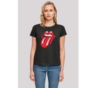 T-Shirt F4NT4STIC "The Rolling Stones Zunge", Damen, Gr. S, schwarz, Obermaterial: 100% Baumwolle, oversize, Rundhals, ohne Bündchen, Shirts T-Shirt, Premium Qualität (38465437-S) schwarz
