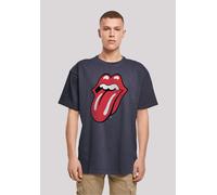 T-Shirt F4NT4STIC "The Rolling Stones Zunge", Damen, Gr. XS, blau (navy), Obermaterial: 100% Baumwolle, oversize, Rundhals, ohne Bündchen, Shirts T-Shirt, Premium Qualität (78243608-XS) navy